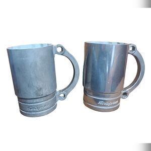 Snap-on tools aluminum socket novelty beer mug set of 2